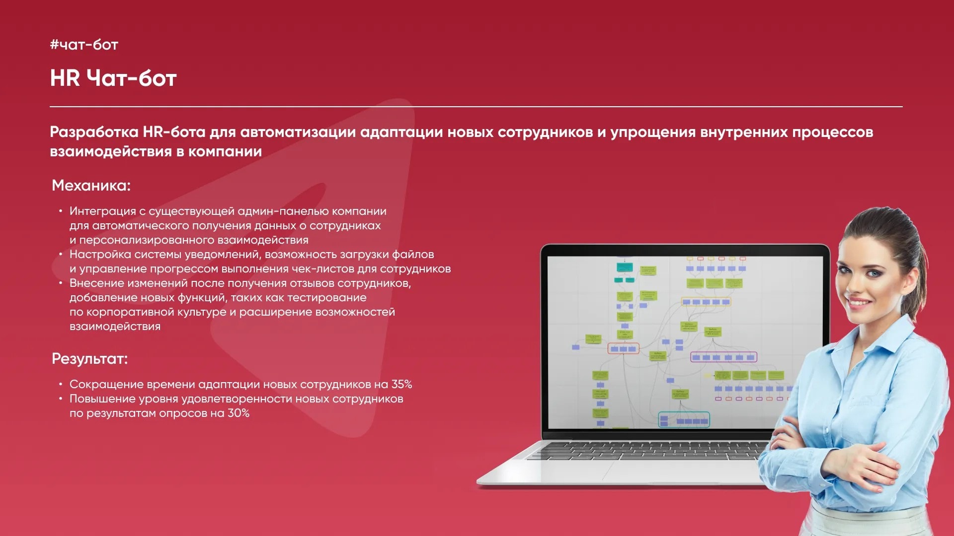 Процестер схемасы бар қызметкерлерді бейімдеуге арналған HR чат-бот
